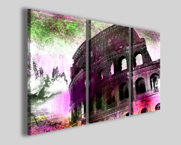 Quadri astratti Colosseo background colors stampe roma